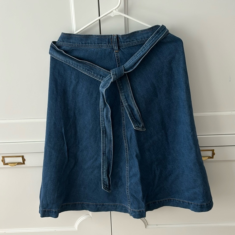 Gap Denim Midi Wrap Skirt